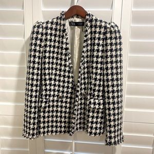 Zara houndstooth blazer